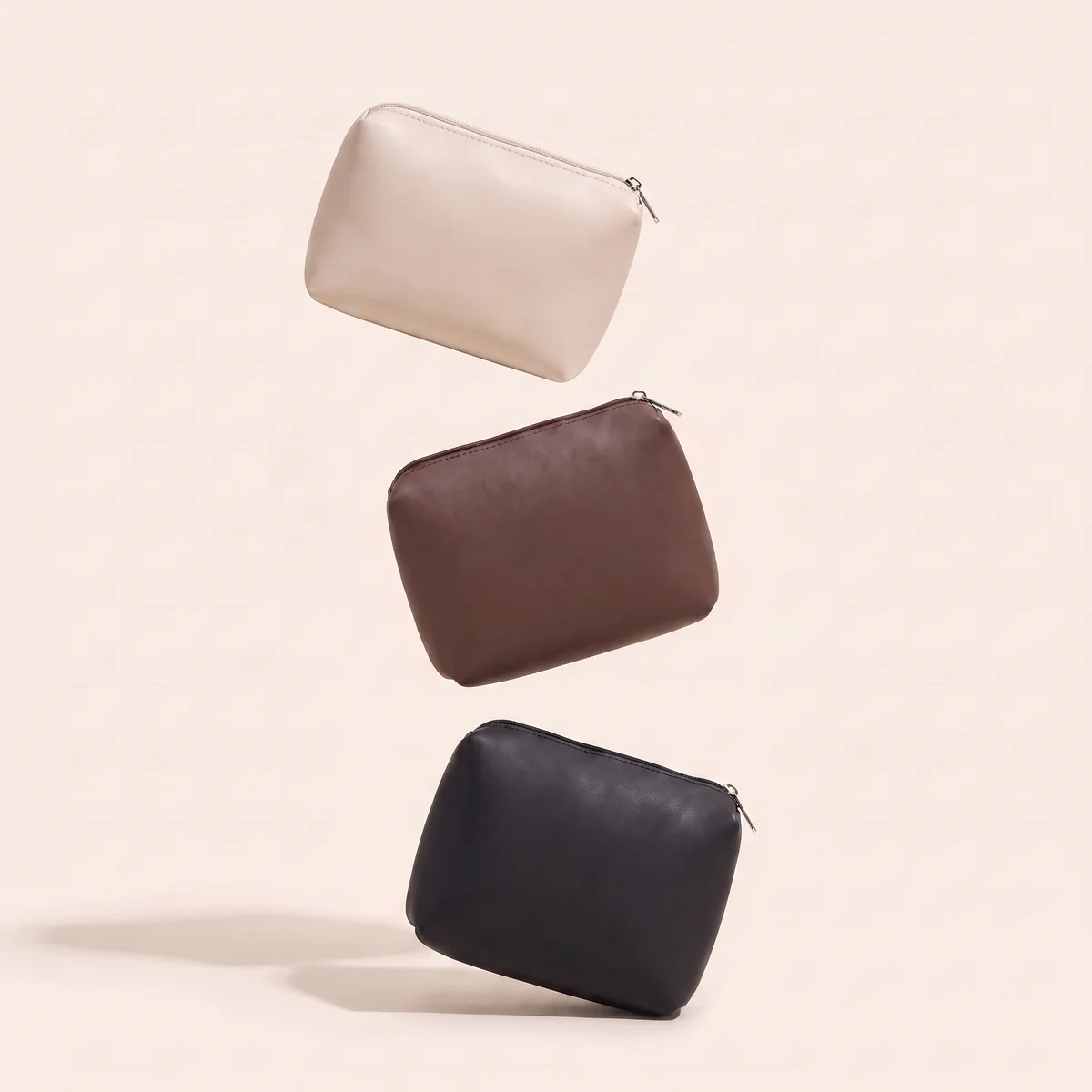 Mini Essentials Pouches in Noir, Bone and Espresso